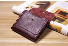 Cute Women Black Leather Billfold Card Wallet Coin Wallets Mini Change Wallets For Women