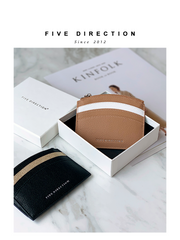 Cute Women Black Leather Card Holder Small Card Wallet Minimalist Credit Card Holders For Women