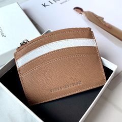 Cute Women Black Leather Card Holder Small Card Wallet Minimalist Credit Card Holders For Women