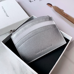 Cute Women Black Leather Card Holder Small Card Wallet Minimalist Credit Card Holders For Women