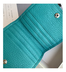 Cute Women Black Leather Card Holders Slim Card Wallet Black Bifold Credit Card Holder For Women