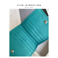 Cute Women Black Leather Card Holders Slim Card Wallet Black Bifold Credit Card Holder For Women