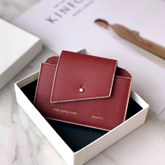 Cute Women Black Leather Card Holders Slim Card Wallet Coin Holder Change Wallet For Women