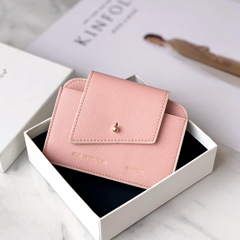 Cute Women Black Leather Card Holders Slim Card Wallet Coin Holder Change Wallet For Women