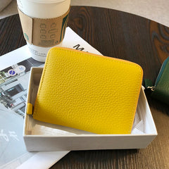 Cute Women Green Leather Card Holders Small Zip Card Wallet Card Holders Wallet For Women