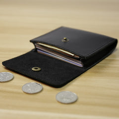 Cute Women Black Leather Card Wallet Coin Wallets Mini Change Wallets For Women