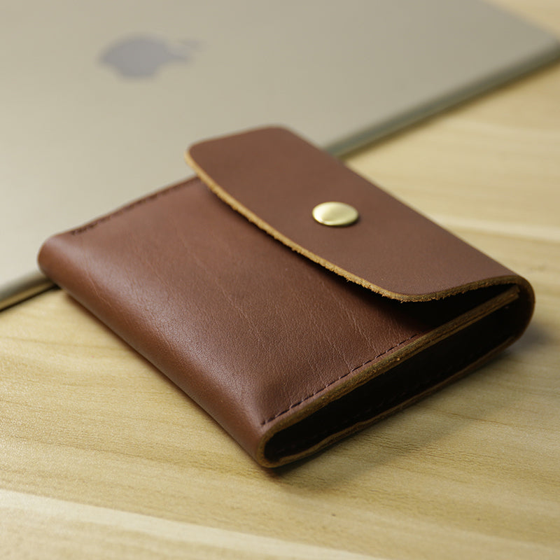 Cute Women Coffee Leather Card Wallet Coin Wallets Mini Change Wallets For Women