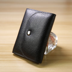 Cute Women Black Leather Change Wallet Coin Wallet Small Billfold Wallet For Women