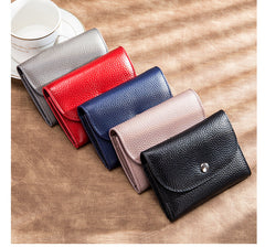 Cute Women Gray Leather Change Wallet Coin Wallet Small Billfold Wallet For Women