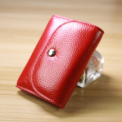 Cute Women Red Leather Change Wallet Coin Wallet Small Billfold Wallet For Women