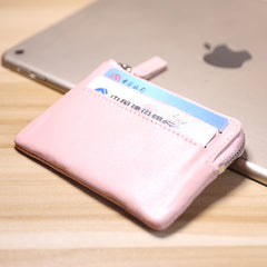 Cute Women Black Leather Mini Card Wallet Coin Wallets Slim Change Wallets For Women