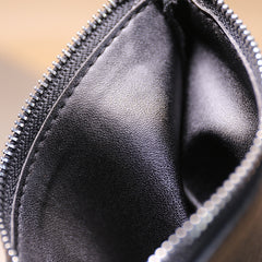 Cute Women Black Leather Mini Card Wallet Coin Wallets Slim Change Wallets For Women