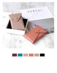 Cute Women Red Leather Slim Key Wallet Keychain with Wallet Coin Change Wallet For Women