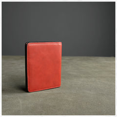 Cute Women Black Blue Leather Small Bifold Wallet Billfold Wallet with Coin Pocket For Women