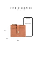 Cute Women Orange Vegan Leather Small Card Holder Crocodile Pattern Card Wallets Slim Card Holders Credit Card Holder For Women