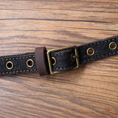 Cute Women Blue Denim Slim Belts Denim Blue Belt Vintage Belt For Women