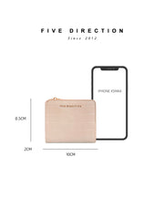 Cute Women Blue Vegan Leather Small Wallet Crocodile Pattern Billfold with Coin Pocket For Women
