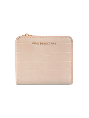 Cute Women Blue Vegan Leather Small Wallet Crocodile Pattern Billfold with Coin Pocket For Women