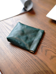 Cute Women Black Leather Change Wallet Slim Coin Wallets Headphone Case Cord Organizer For Women