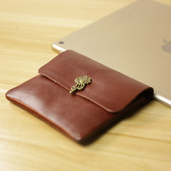 Cute Women Blue Navy Leather Mini Coin Wallet Small Crown Change Wallet For Women