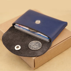 Cute Women Blue Leather Mini Coin Wallet Change Wallet For Women