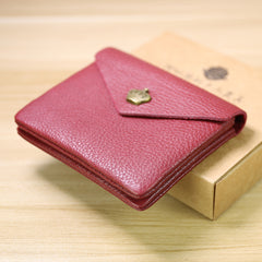 Cute Women Crown Wine Red Leather Mini Billfold Wallet Coin Wallets Slim Change Wallets For Women