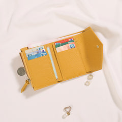 Cute Women Envelope Dark Blue Leather Small Wallet Billfold Envelope Small Wallet For Ladies