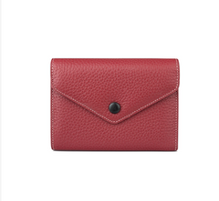 Cute Women Envelope Dark Blue Leather Small Wallet Billfold Envelope Small Wallet For Ladies