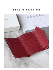 Cute Women Envelope Dark Blue Leather Small Wallet Billfold Envelope Small Wallet For Ladies
