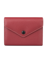Cute Women Envelope Dark Blue Leather Small Wallet Billfold Envelope Small Wallet For Ladies
