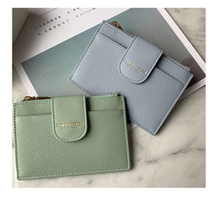 Cute Women Skin Pink Vegan Leather Slim Card Wallet Card Holder Wallet Change Wallet For Women