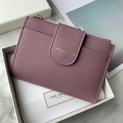 Cute Women Skin Pink Vegan Leather Slim Card Wallet Card Holder Wallet Change Wallet For Women