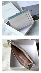 Cute Women Purple Vegan Leather Slim Card Holders Small Card Wallet Card Holder Credit Card Holder For Women