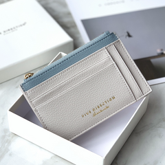 Cute Women Purple Vegan Leather Slim Card Holders Small Card Wallet Card Holder Credit Card Holder For Women