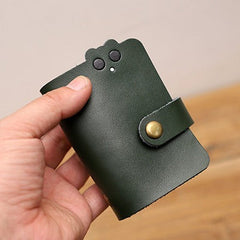 Cute Women Brown Leather Card Holder Credit Card Wallet Bear Multi Card Wallet For Women