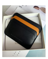 Cute Women Green Vegan Leather Card Holders Slim Card Wallet Minimalist Credit Card Holder For Women