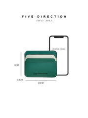 Cute Women Green Vegan Leather Card Holders Slim Card Wallet Minimalist Credit Card Holder For Women