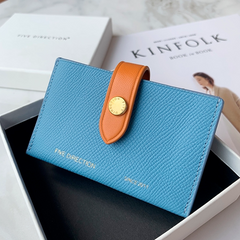 Cute Women Pink Small Leather Card Holders Slim Card Wallet Green Credit Card Holder For Women
