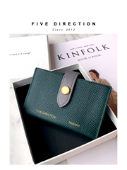 Cute Women Pink Small Leather Card Holders Slim Card Wallet Green Credit Card Holder For Women