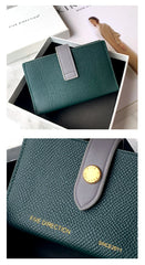 Cute Women Green Small Leather Card Holders Slim Card Wallet Green Credit Card Holder For Women