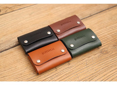 Cute Women Tan Leather Card Holders Coin Wallet Multi Card Wallet For Women