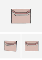 Cute Women Green Leather Card Holder Contrast Color Card Wallet Card Holder Credit Card Holder For Women