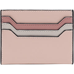 Cute Women Pink Leather Card Holder Contrast Color Card Wallet Card Holder Credit Card Holder For Women
