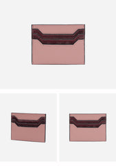 Cute Women Green Leather Card Holder Contrast Color Card Wallet Card Holder Credit Card Holder For Women