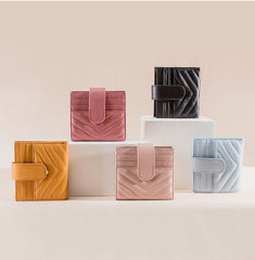 Cute Women Pink Leather Card Holder Small Card Wallet Card Holder Small Wallet Credit Card Holder For Women
