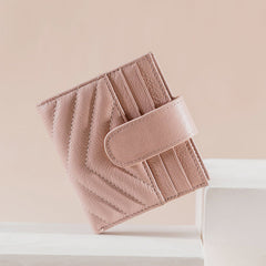 Cute Women Pink Leather Card Holder Small Card Wallet Card Holder Small Wallet Credit Card Holder For Women