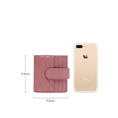Cute Women Pink Leather Card Holder Small Card Wallet Card Holder Small Wallet Credit Card Holder For Women