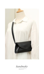 Cute Women Leather Fanny Pack Black MIni Leather Sling Bag Small Waist BAG FOR WOMEN