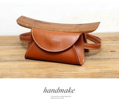Cute Women Leather Fanny Pack Black MIni Leather Sling Bag Small Waist BAG FOR WOMEN