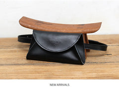 Cute Women Leather Fanny Pack Brown MIni Leather Sling Bag Small Waist BAG FOR WOMEN